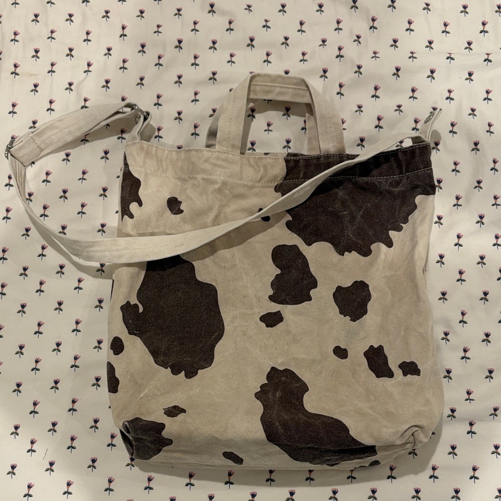 Baggu Cow Print Vertical Duck Bag